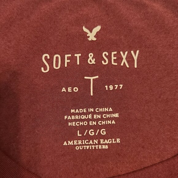 American Eagle Soft & Sexy T-Shirt, Size Large - Picture 6 of 11